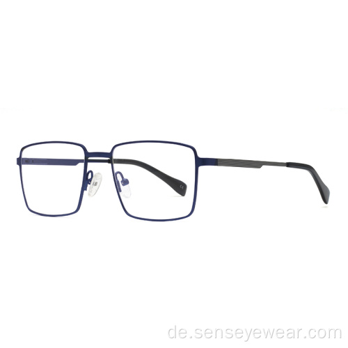 Luxusdesign Herren Square Metall Optische Frames Brillen